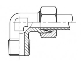 Адаптер кутовий 90° LL -  с конічною різьбою BSP R, WE - R/C LL - Фото №1